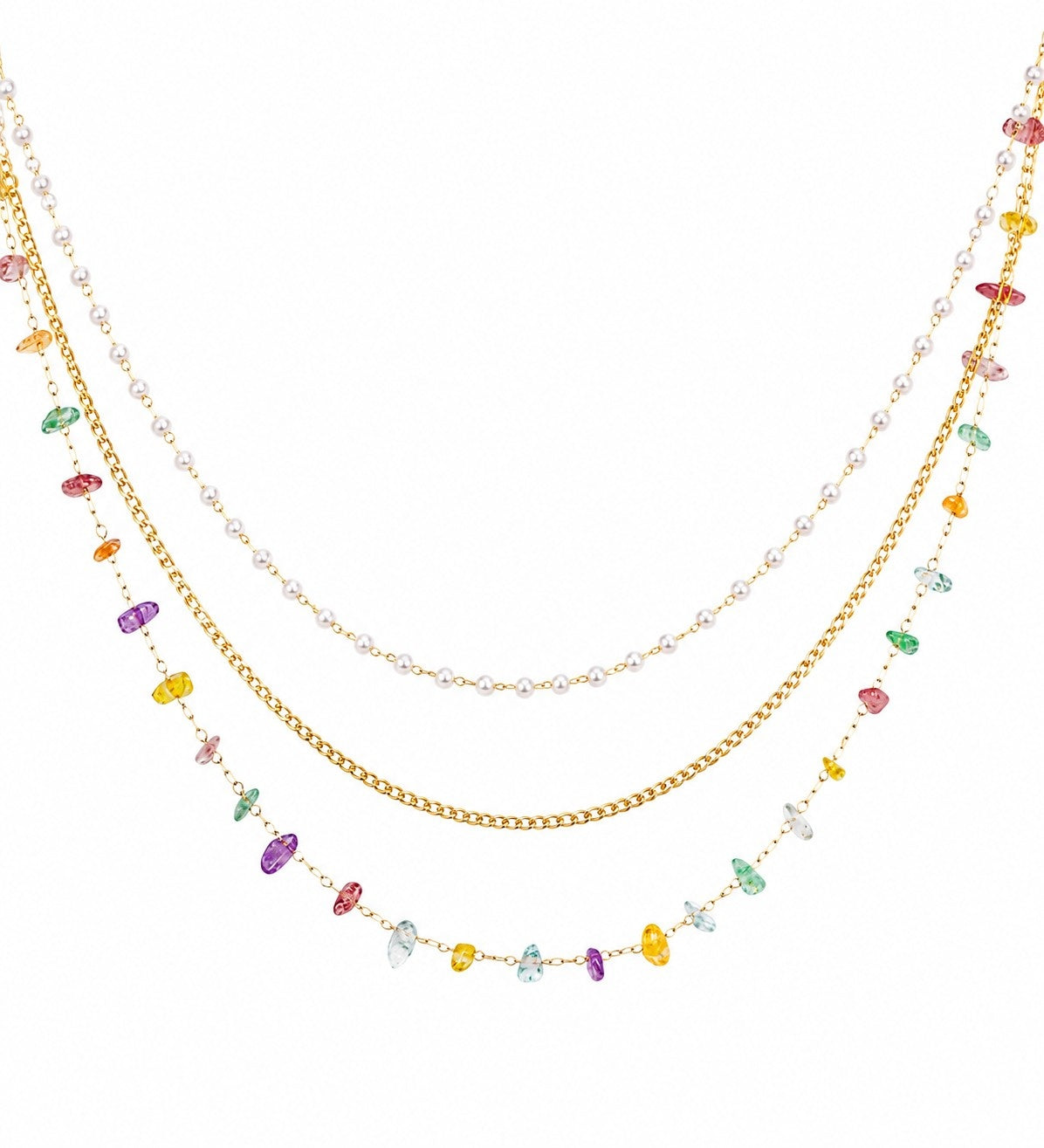 Classic Heart Pendant Bold Paperclip Chain Necklace