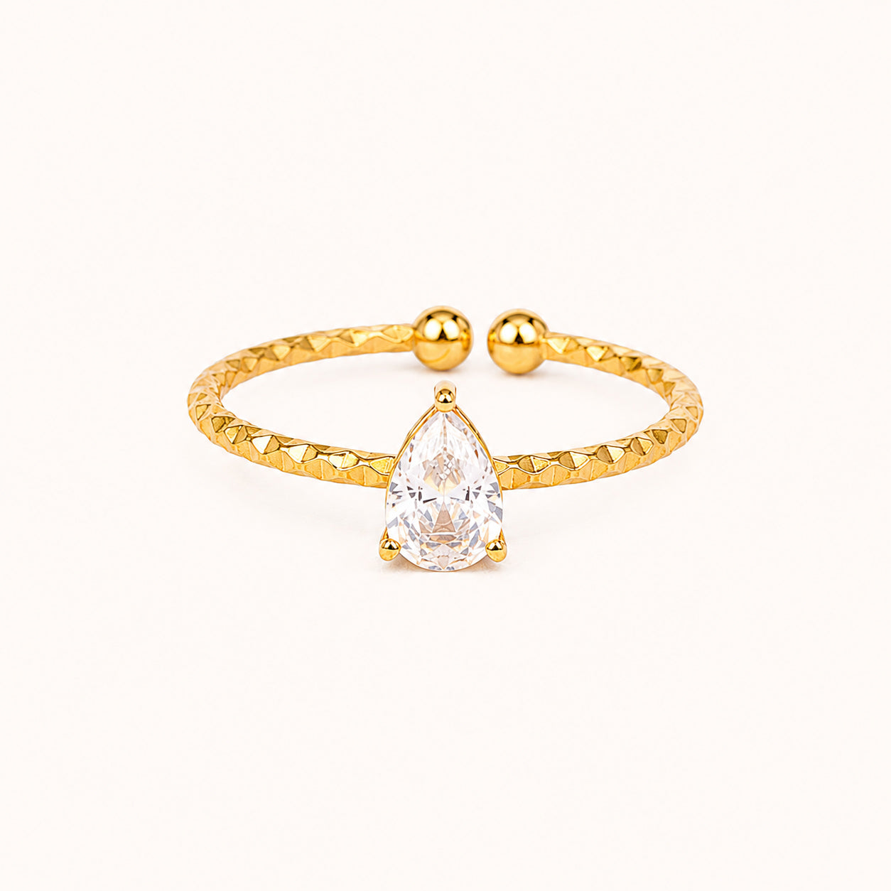 Pear-Cut Glow Ring