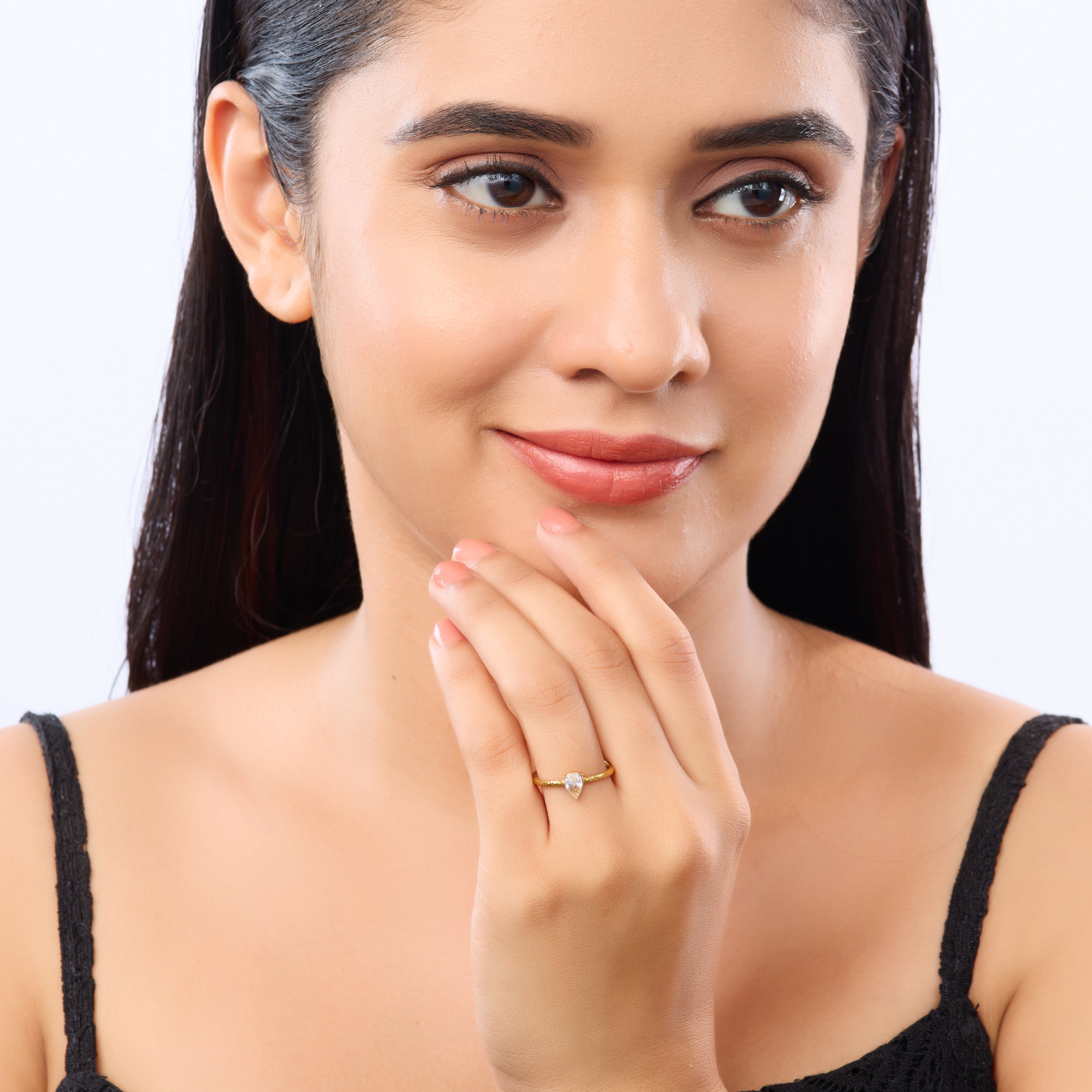Pear-Cut Glow Ring
