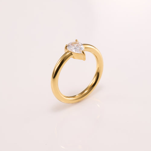 Classic Pear-Cut Solitaire Ring