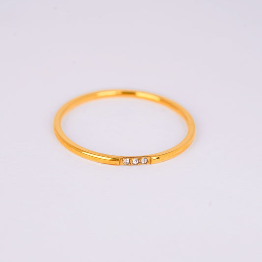 Triple Spark Gold Ring
