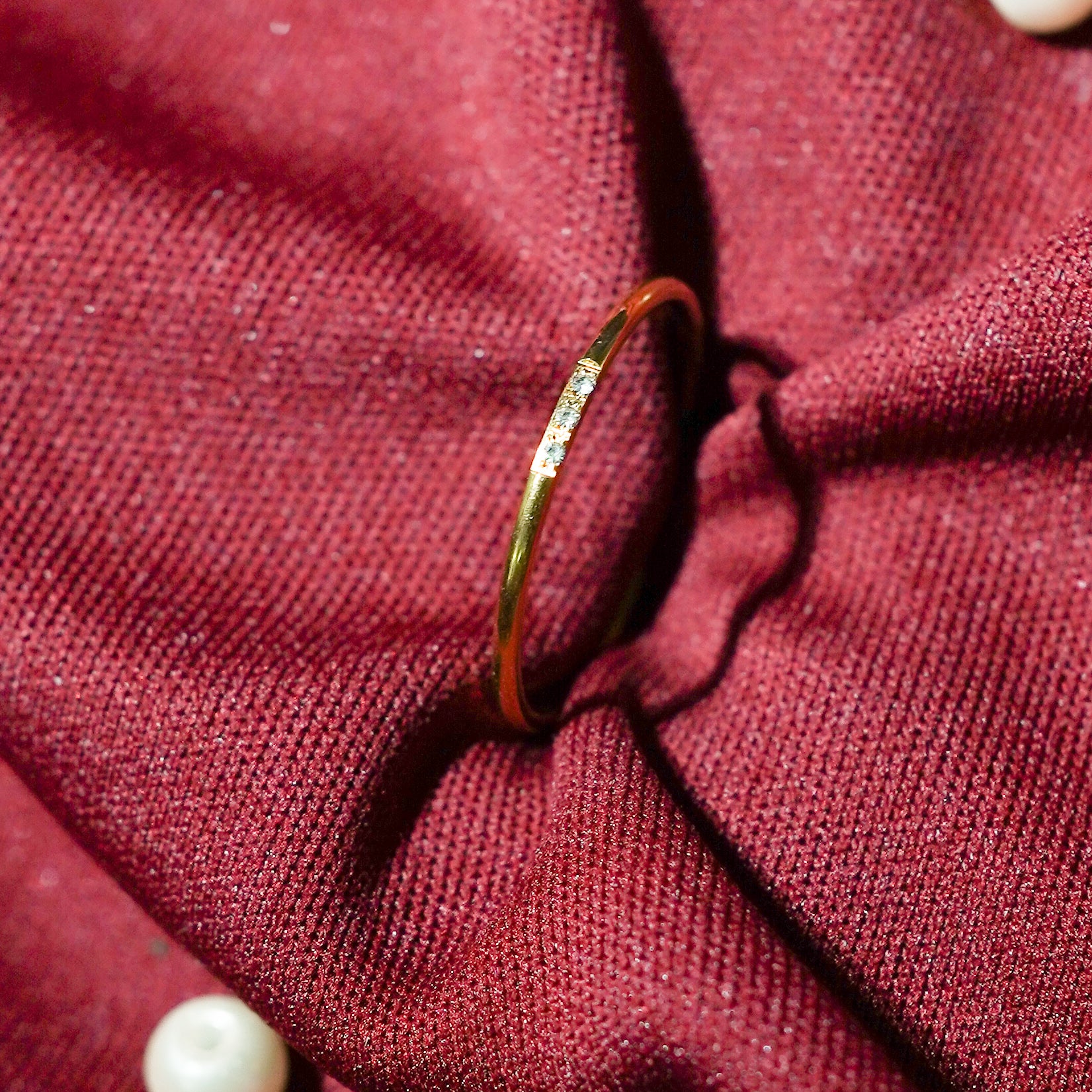 Triple Spark Gold Ring