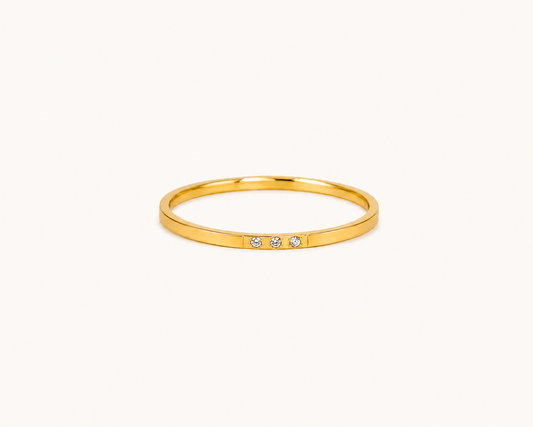 Triple Spark Gold Ring