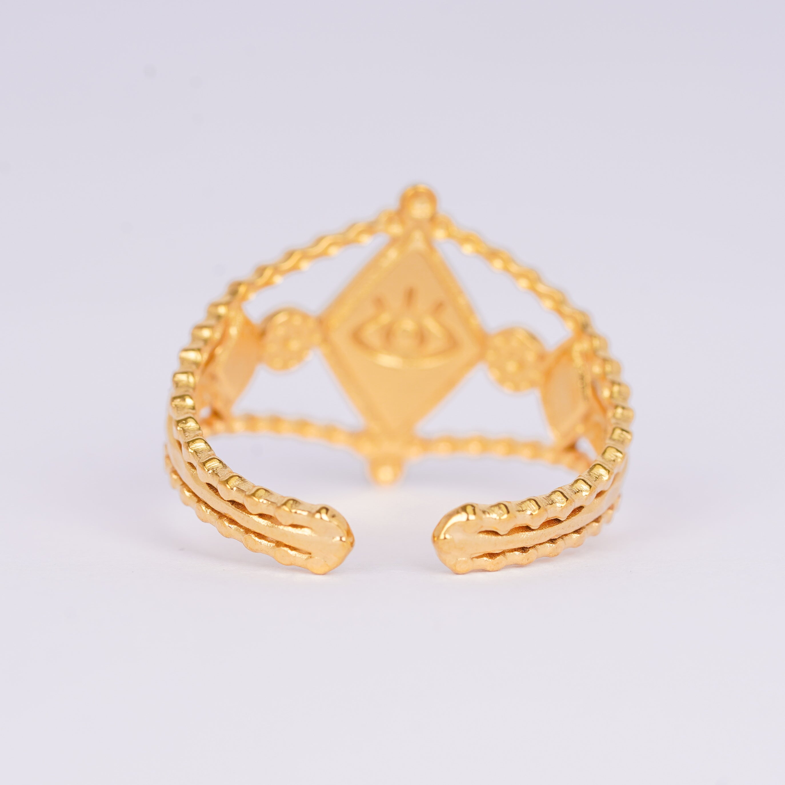 Evil Eye Medallion Ring