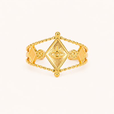 Evil Eye Medallion Ring