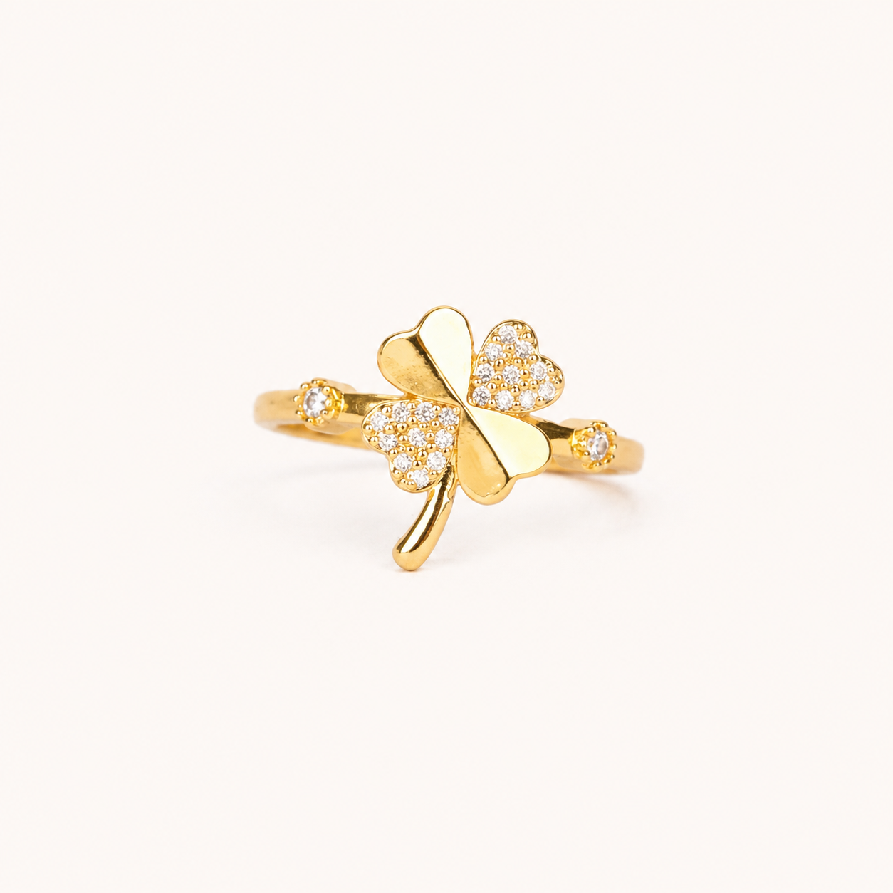 Lucky Clover Bowknot Ring