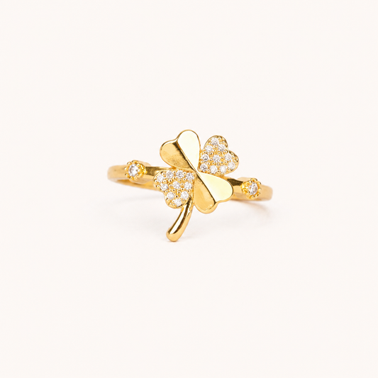 Lucky Clover Bowknot Ring