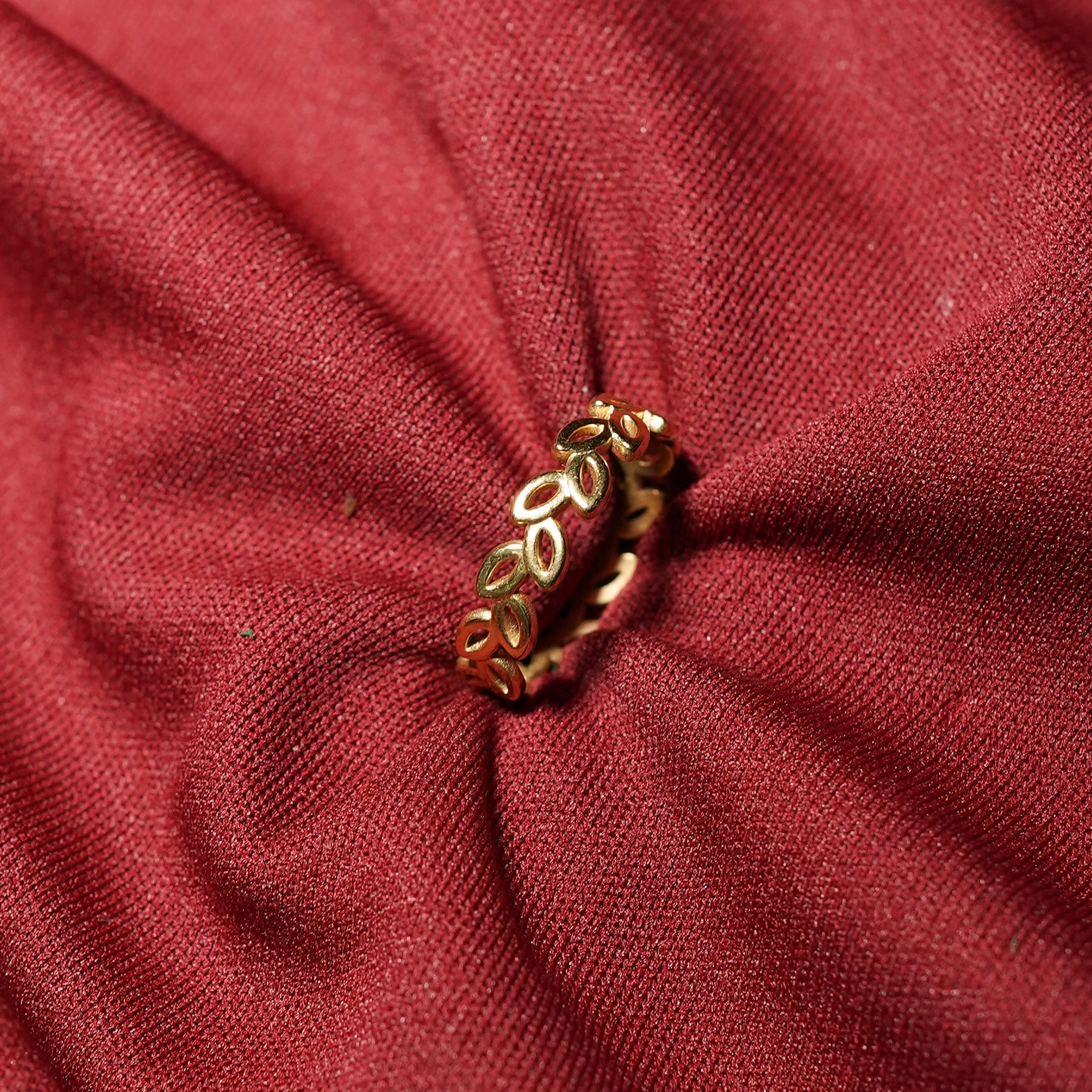 Golden Leaf Whisper Open Ring