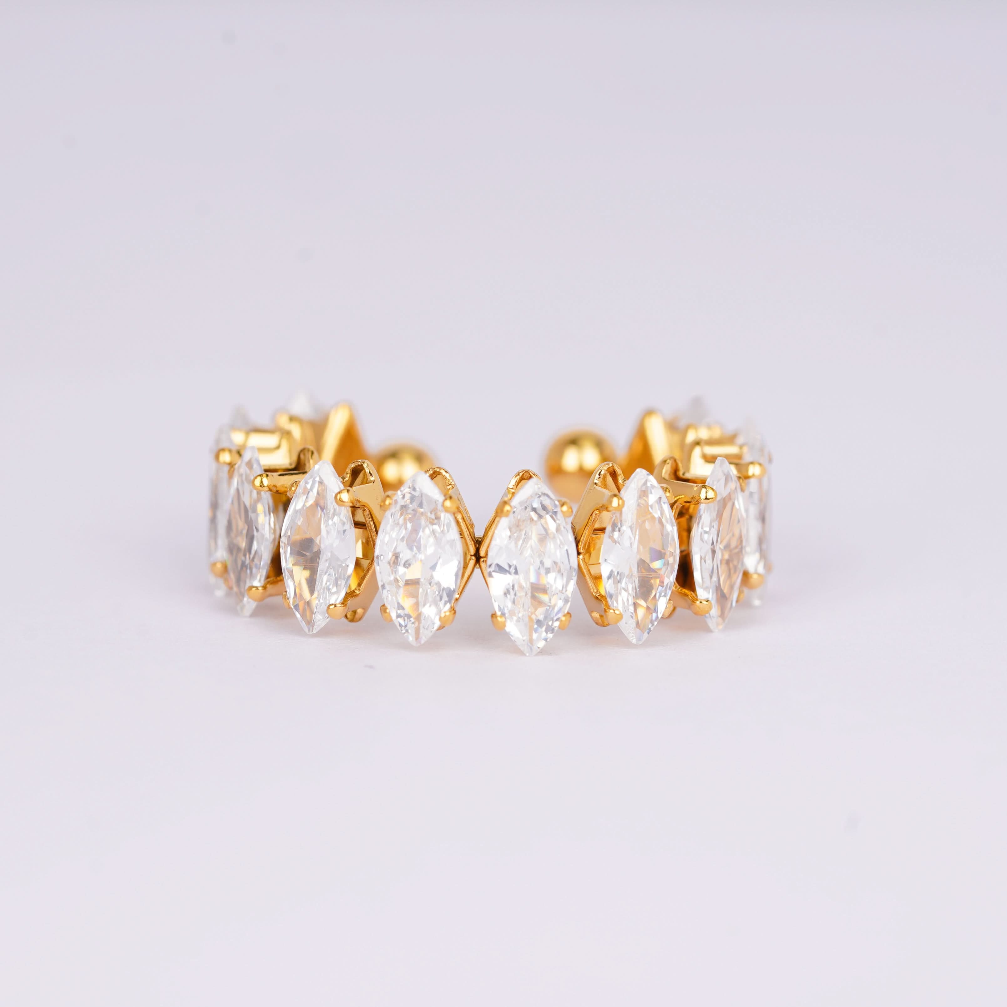 Royal Marquise Crystal Open Ring