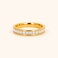 Elegant Crystal Inlay Gold Ring