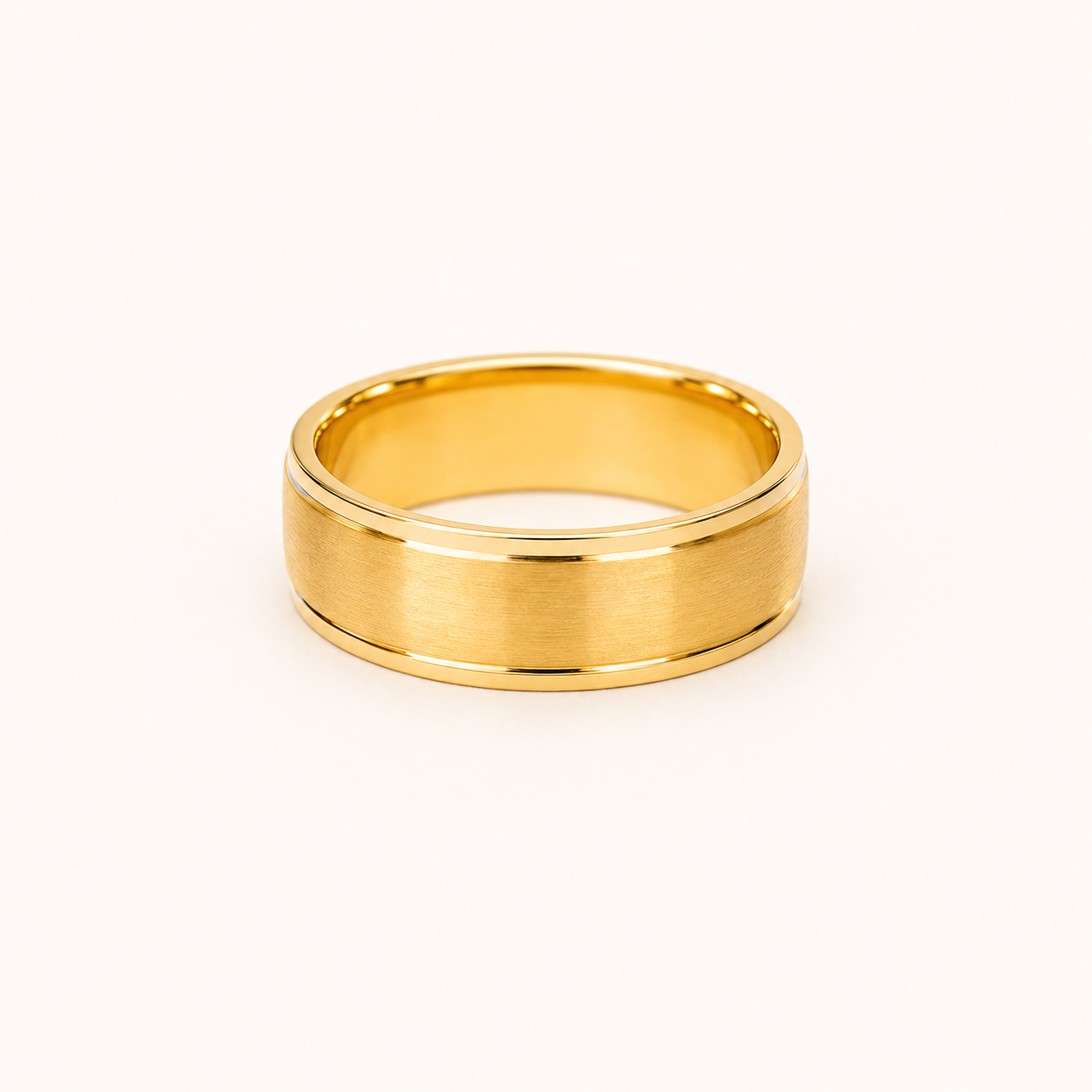 Premium Dual Tone Matte Gold Ring