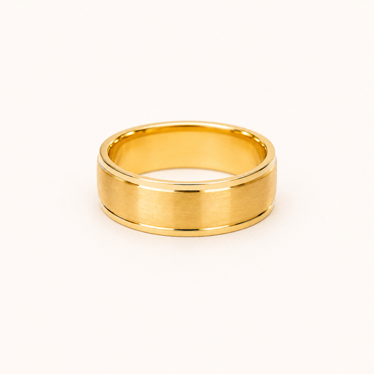 Premium Dual Tone Matte Gold Ring
