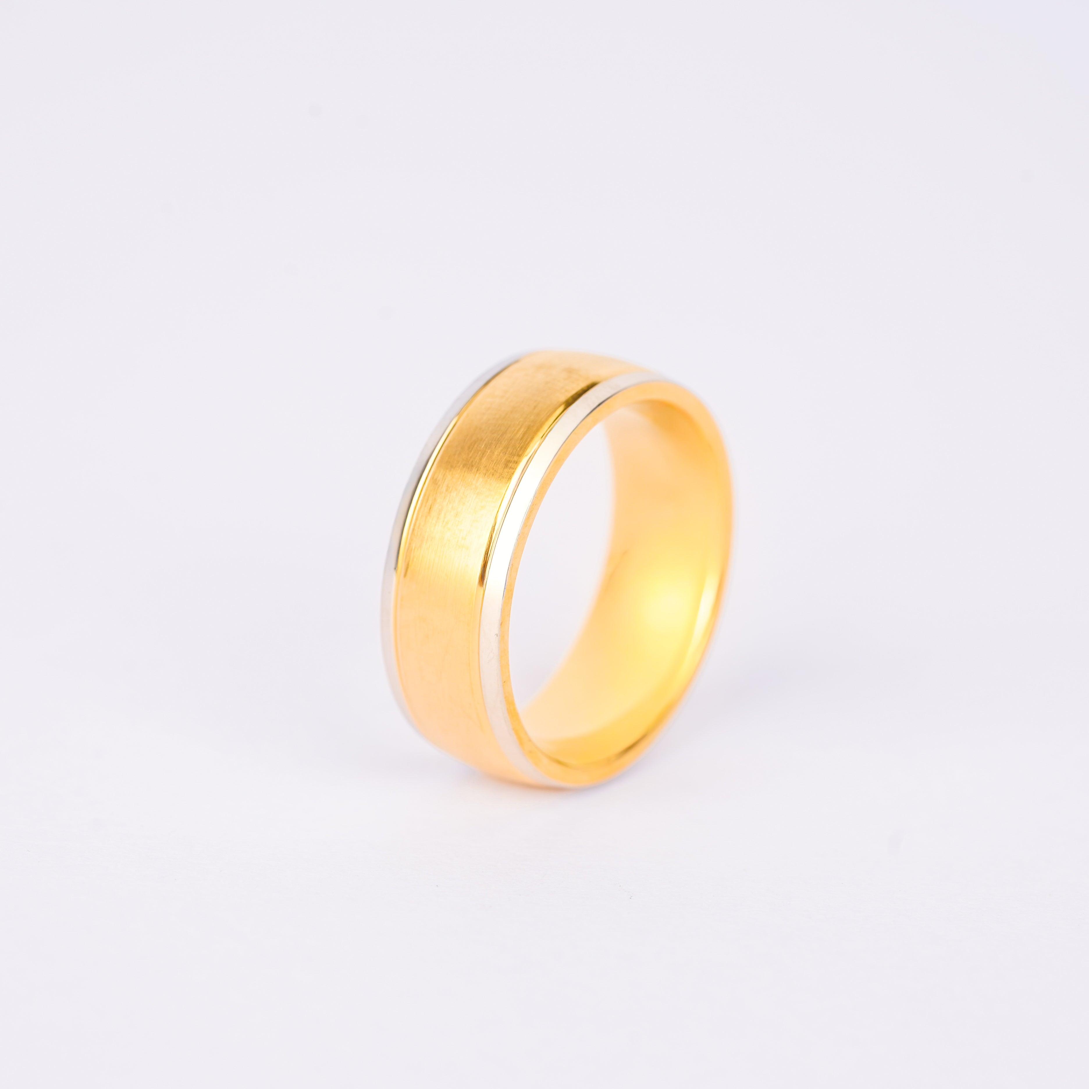 Premium Dual Tone Matte Gold Ring