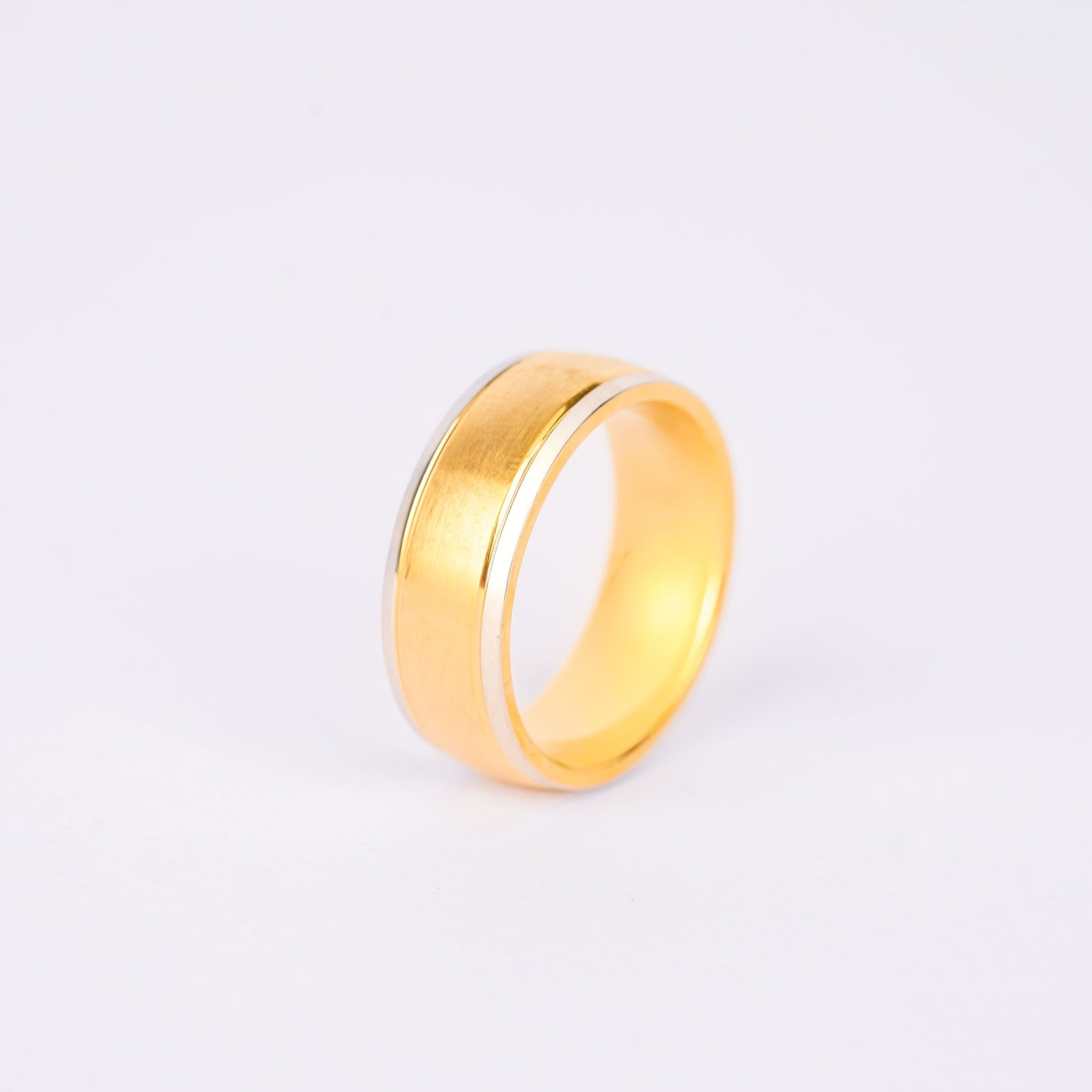 Premium Dual Tone Matte Gold Ring