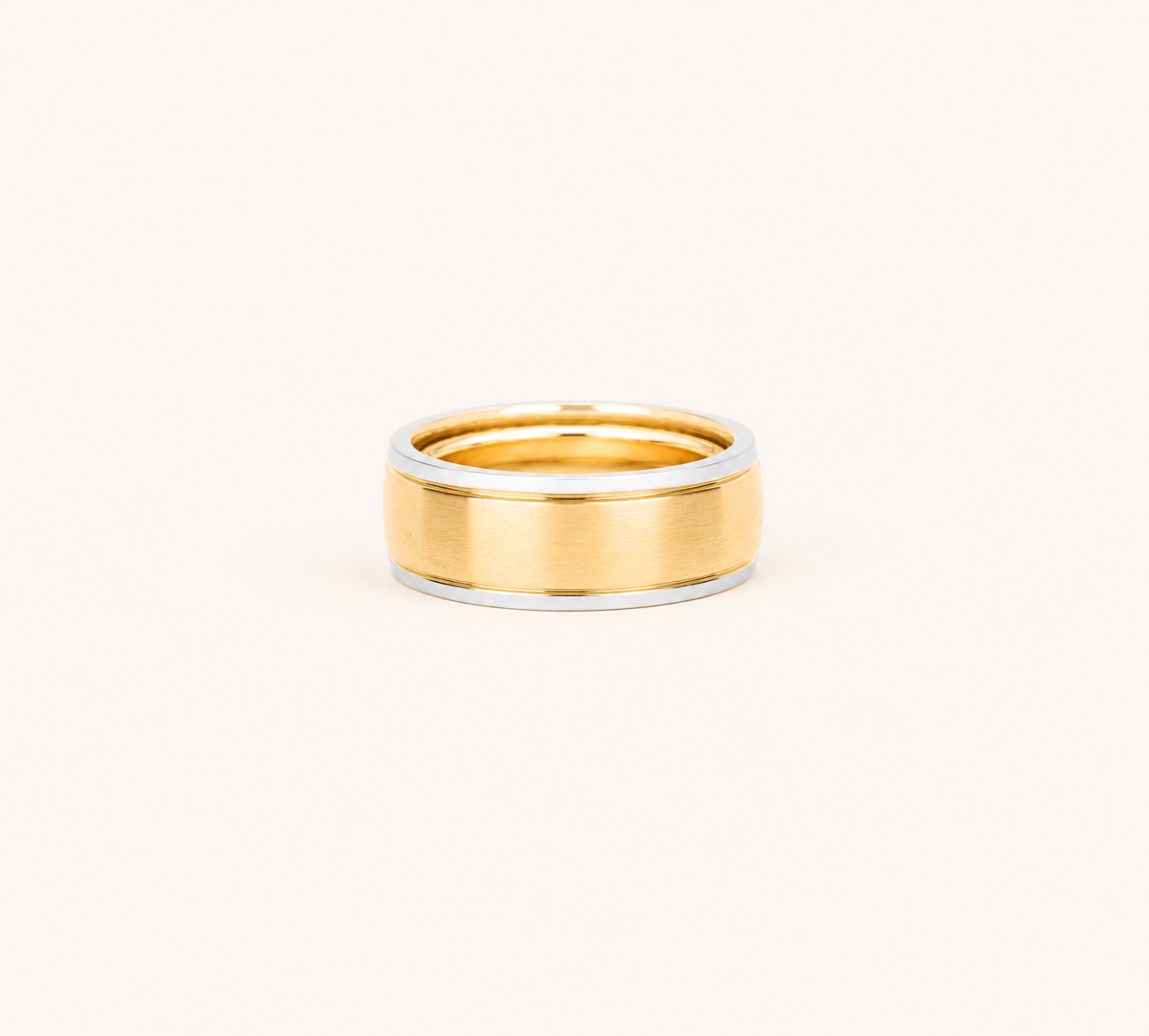 Premium Dual Tone Gold Band Ring
