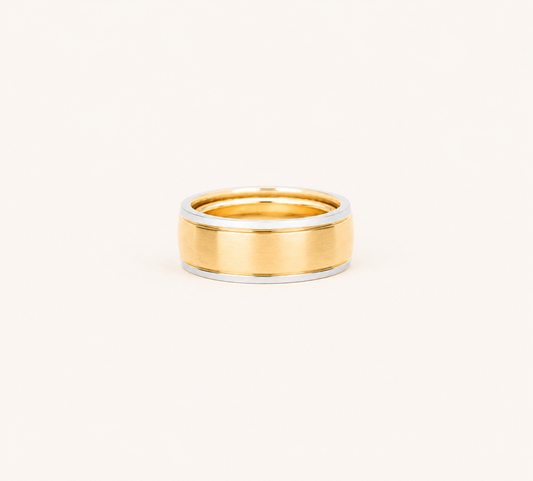 Premium Dual Tone Gold Band Ring