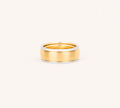 Premium Dual Tone Gold Band Ring