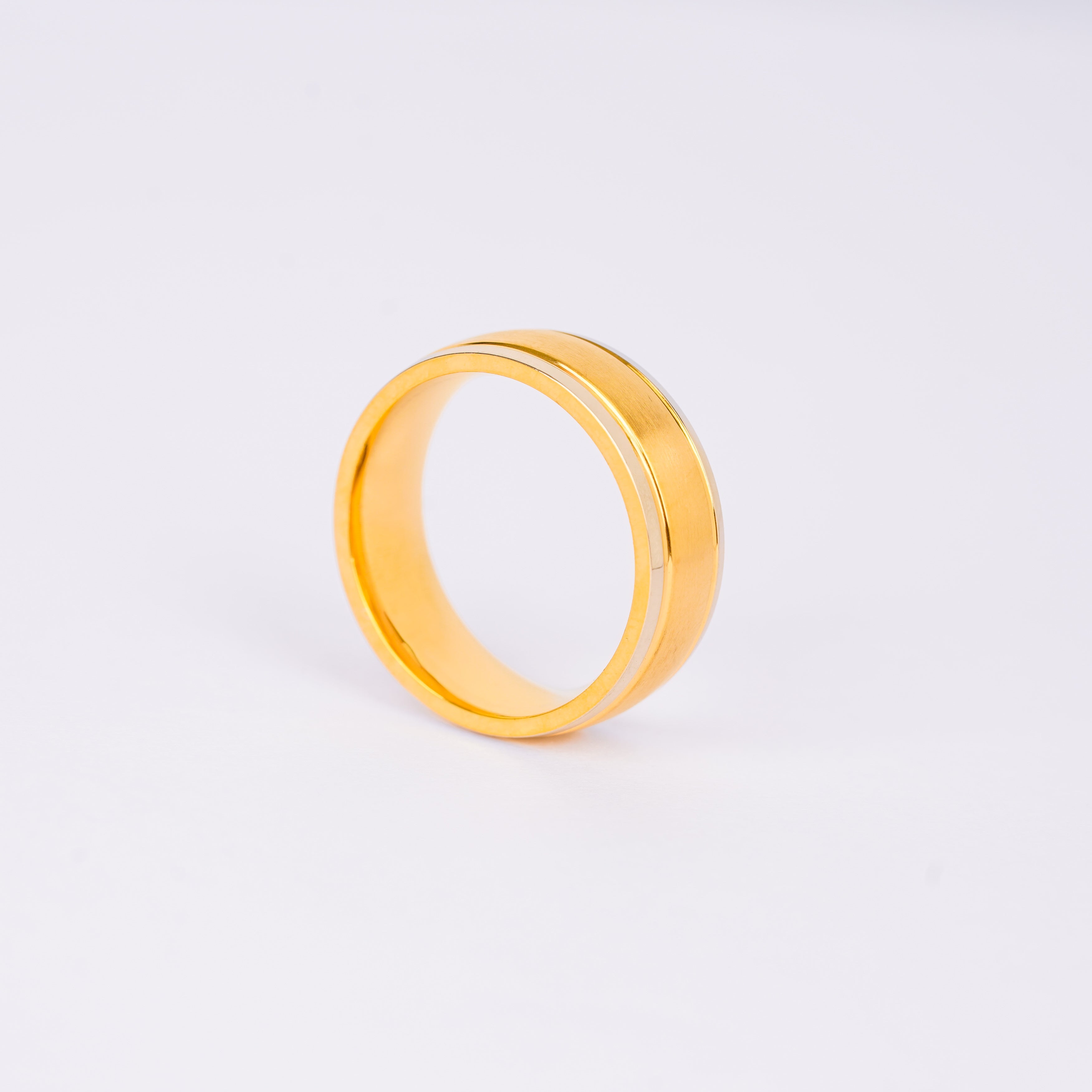 Premium Dual Tone Gold Band Ring