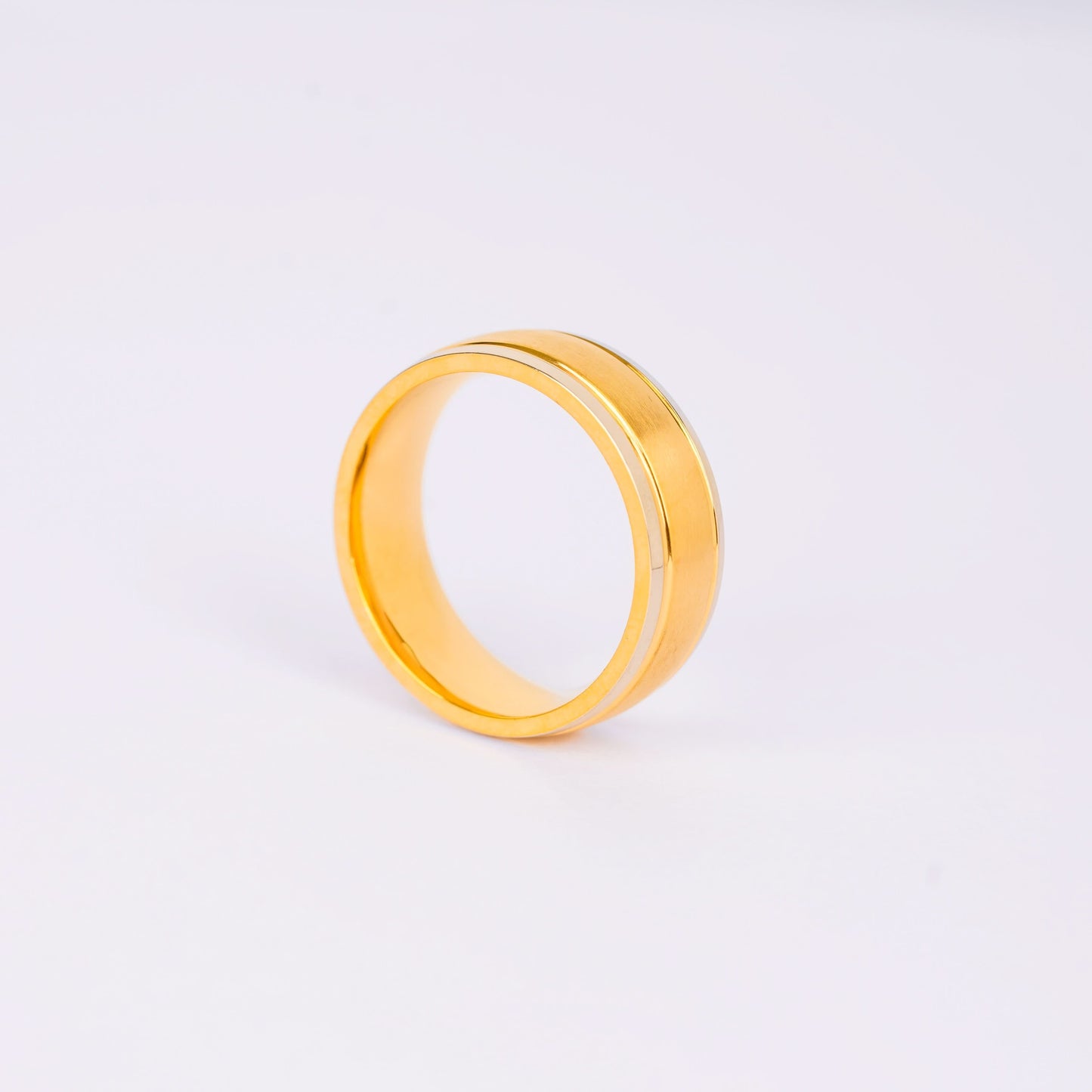 Premium Dual Tone Gold Band Ring