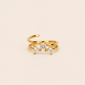 Modern Open Gold Triangle Ring