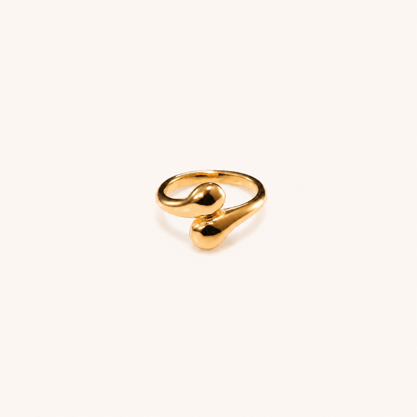 Gold Plated Abstract Oro Band Ring with Elegant Design for Women