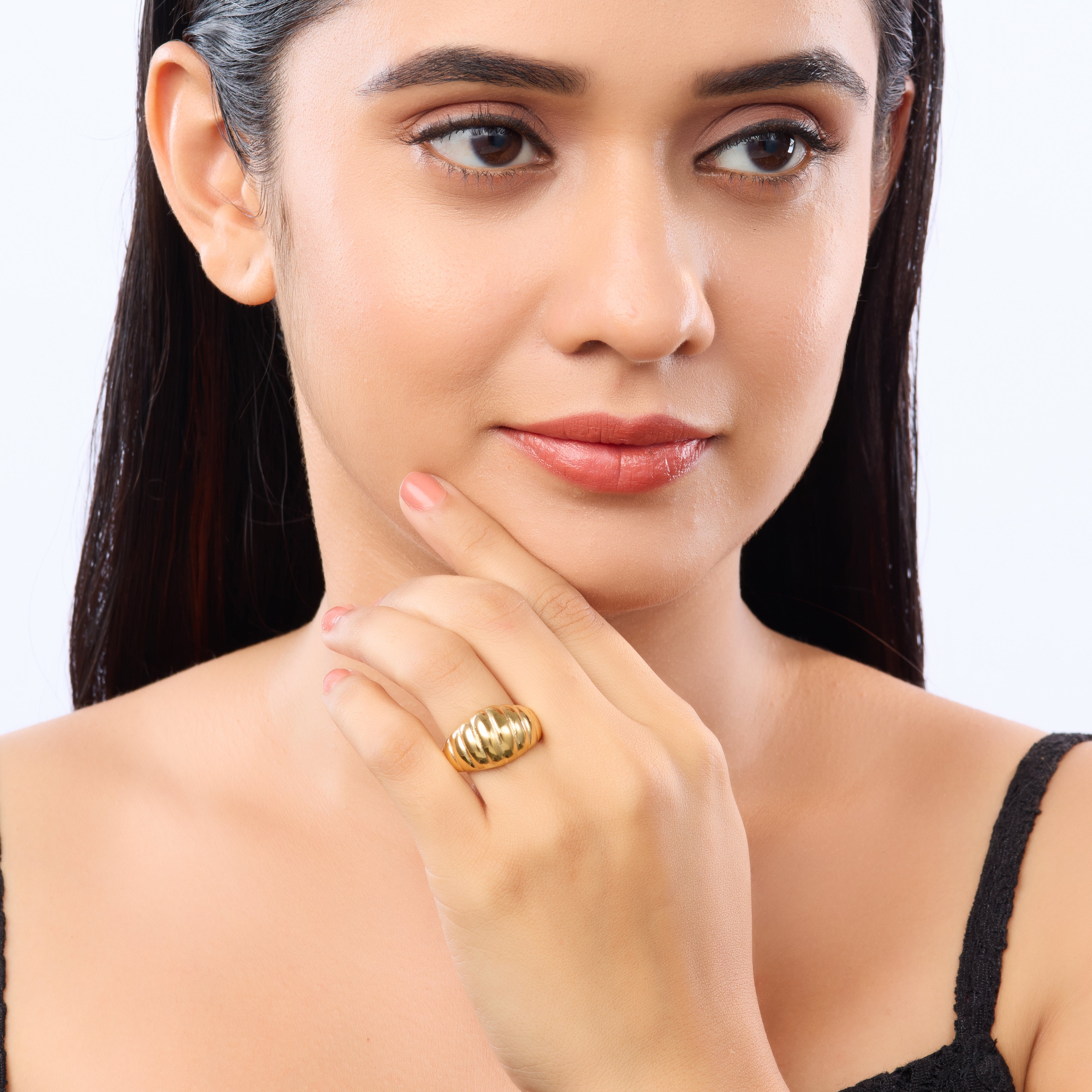 Croissant Dome Ring