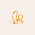 Abstract Gold Flow Ring