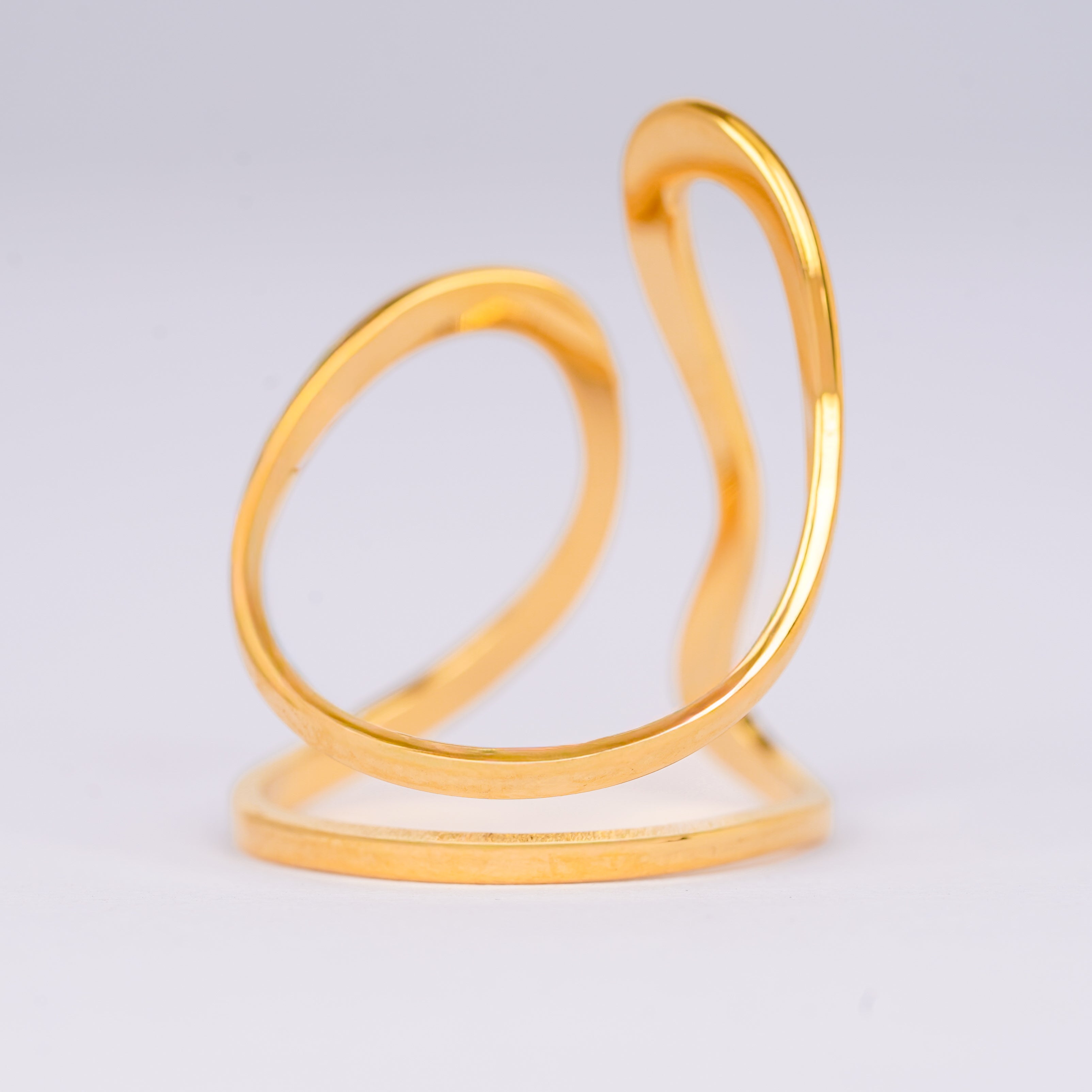 Abstract Gold Flow Ring