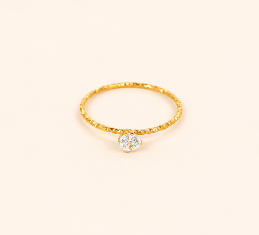 Petite Solitaire Ring