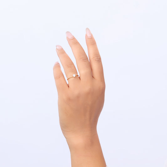 Petite Solitaire Ring