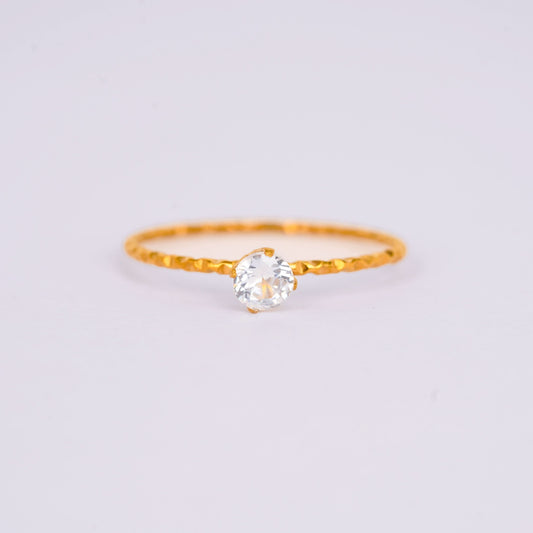 Petite Solitaire Ring