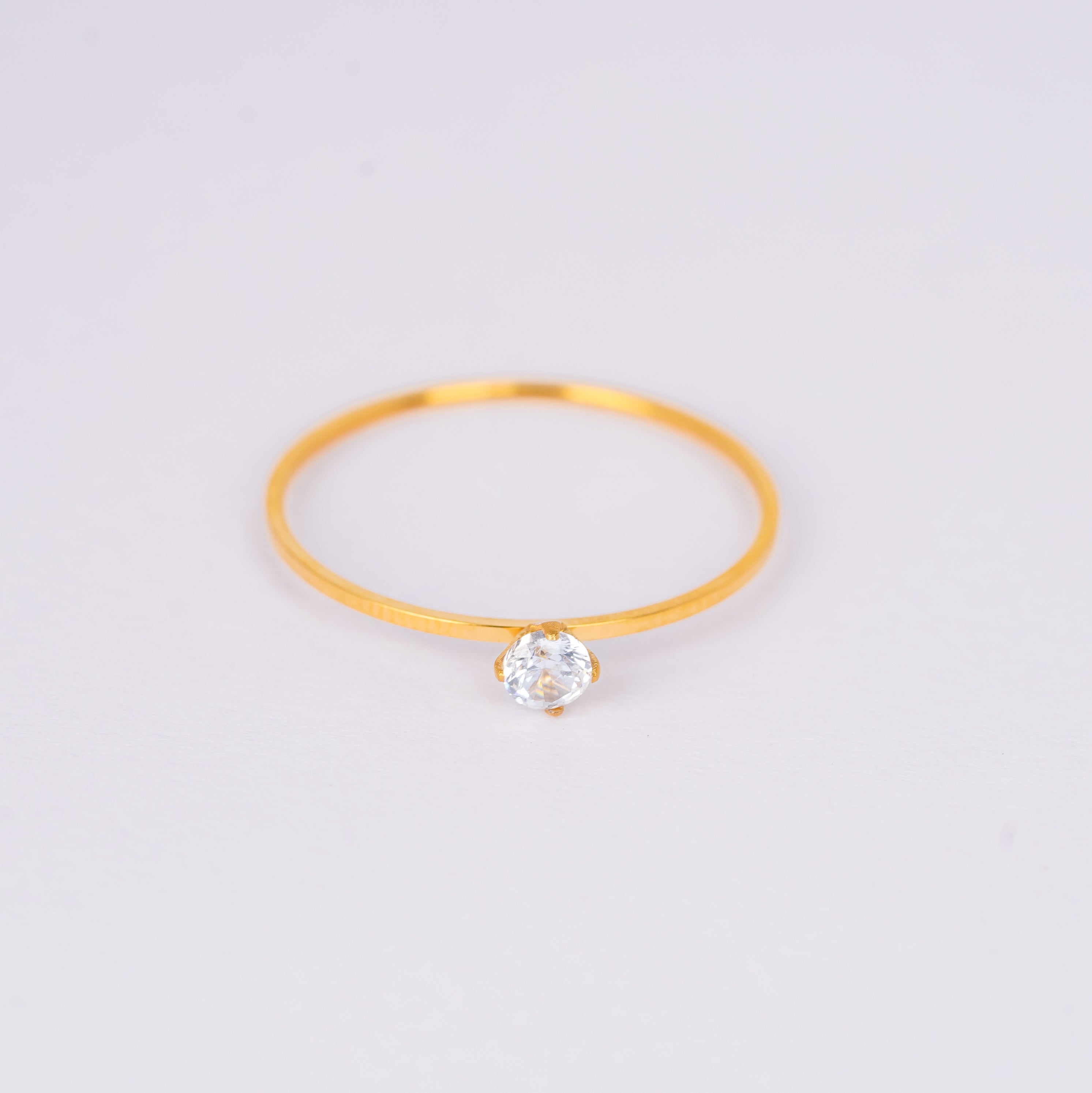 Classic Solitaire Gold Ring