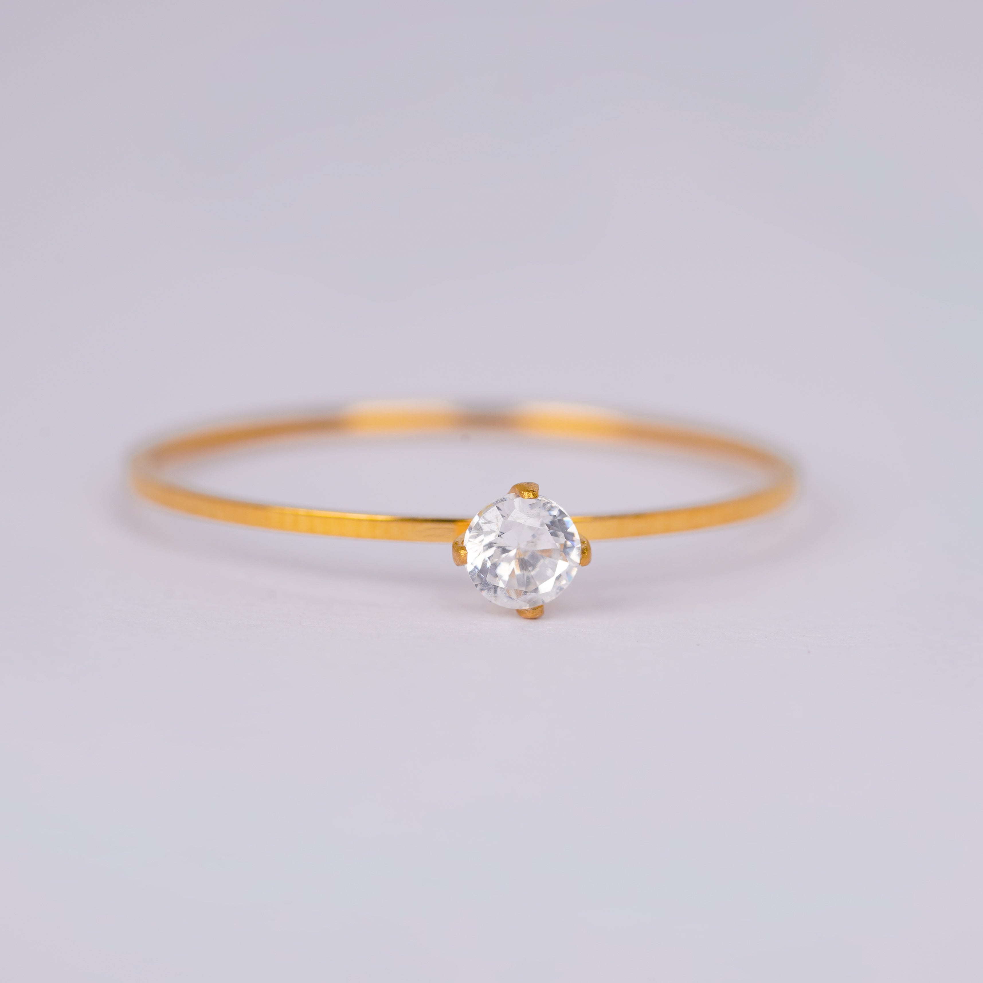 Classic Solitaire Gold Ring
