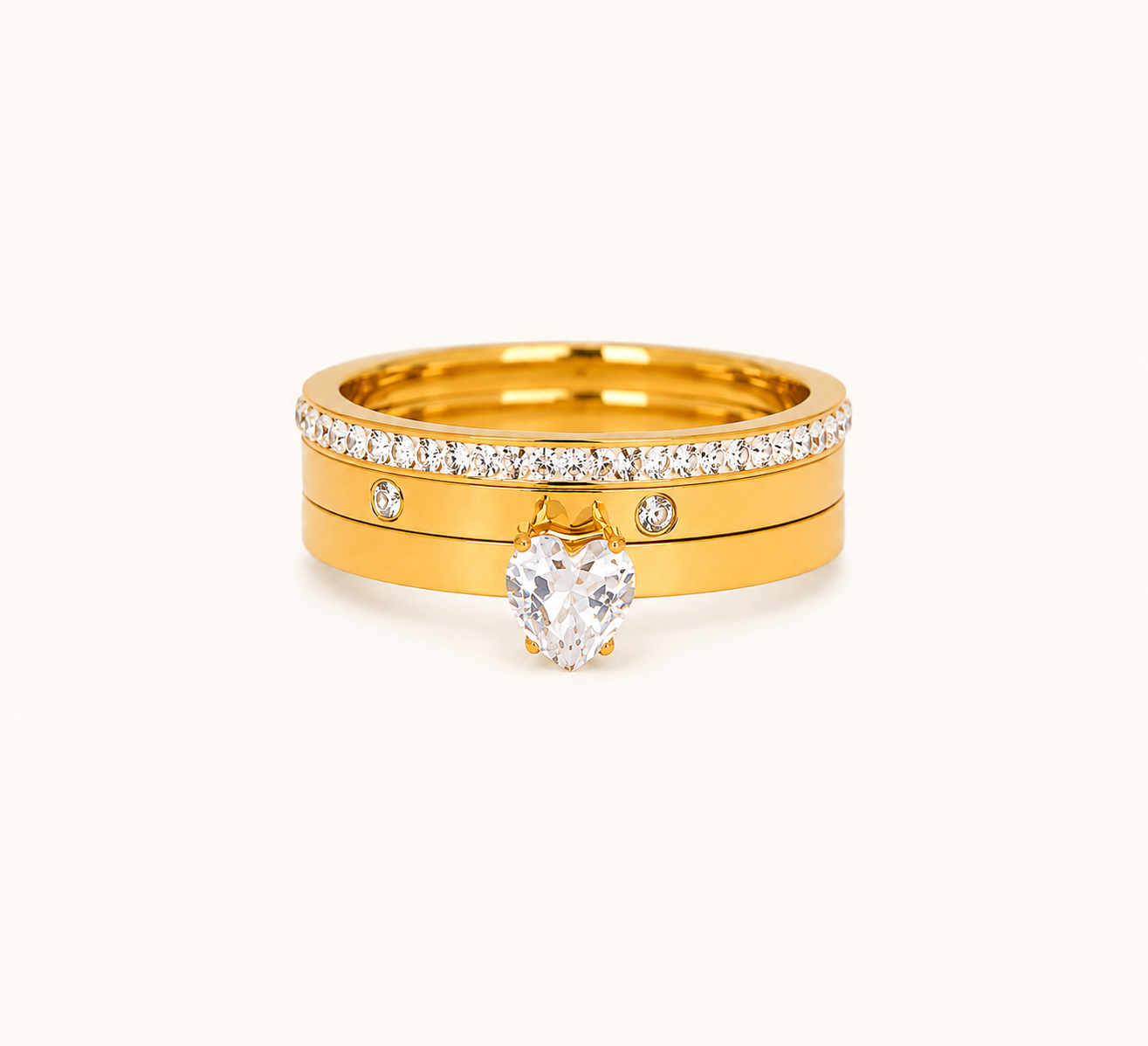 Royal Gold Heart Trio