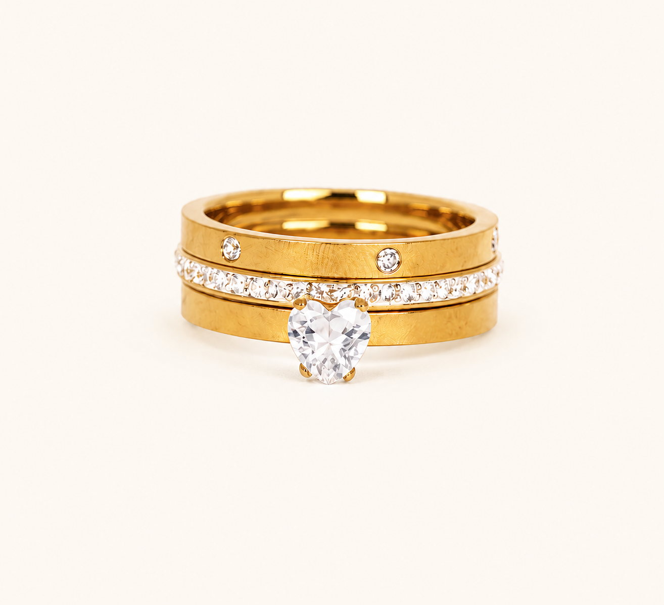 Royal Gold Heart Trio