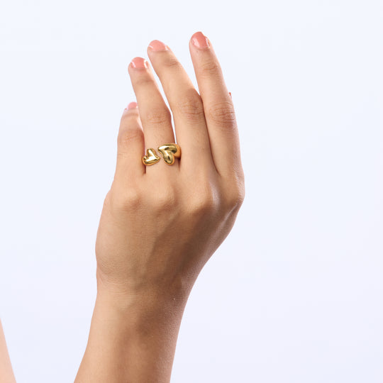 Elegant Open Heart Ring