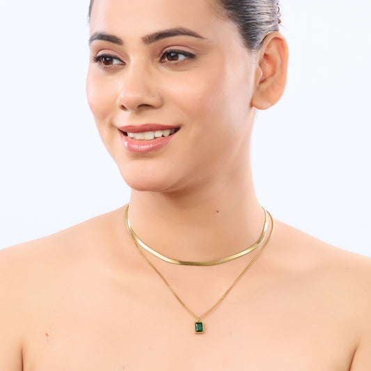 Imperial Emerald Dual-Layered Collier