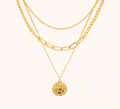 Triple-Layered Coin Medallion Necklace