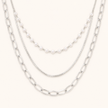 Luxe Trinity Layered Necklace Set