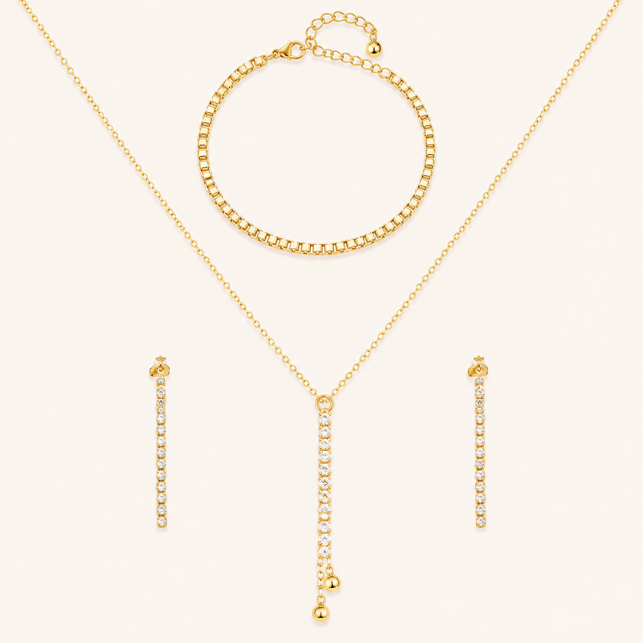 Pure Shine Linear Jewellery Set