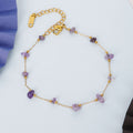 Amora Violet Bead Statement Bracelet