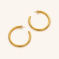 Amore Bold Tubular Hoop Stud Earrings