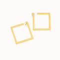 Amore Geometric Hoop Stud Earrings