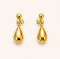 Amore Pear Drop Gold Stud Earrings