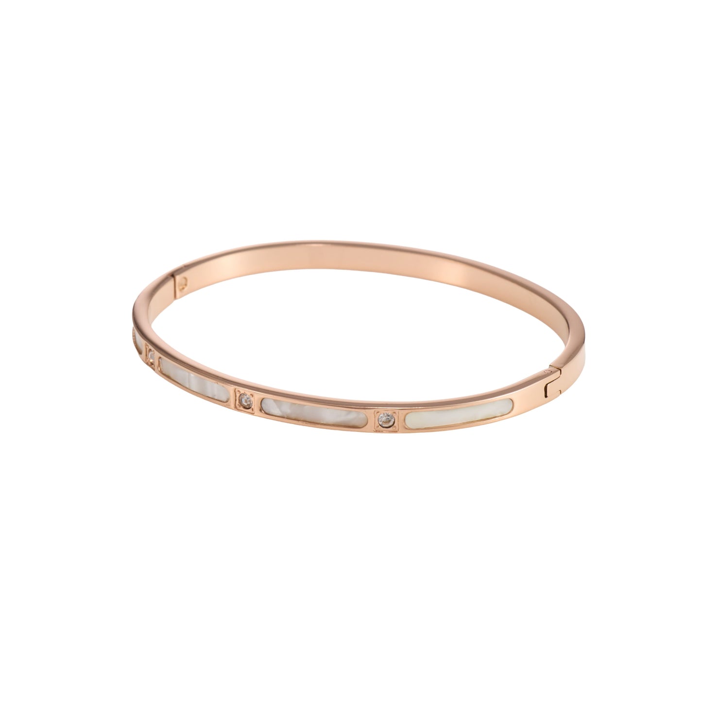 Architectural Shell Inlay Bangle - gold plated shell inlay bangle for women - view 3
