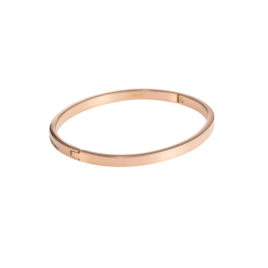 Architectural Shell Inlay Bangle - gold plated shell inlay bangle for women - view 4