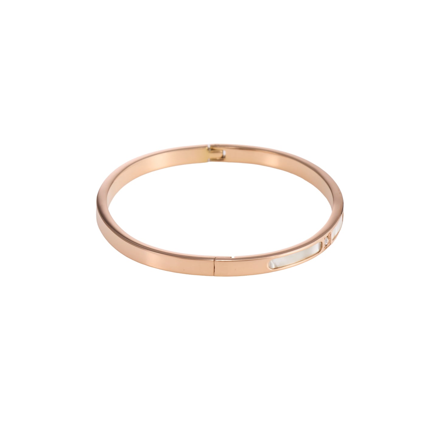 Architectural Shell Inlay Bangle - gold plated shell inlay bangle for women - view 6