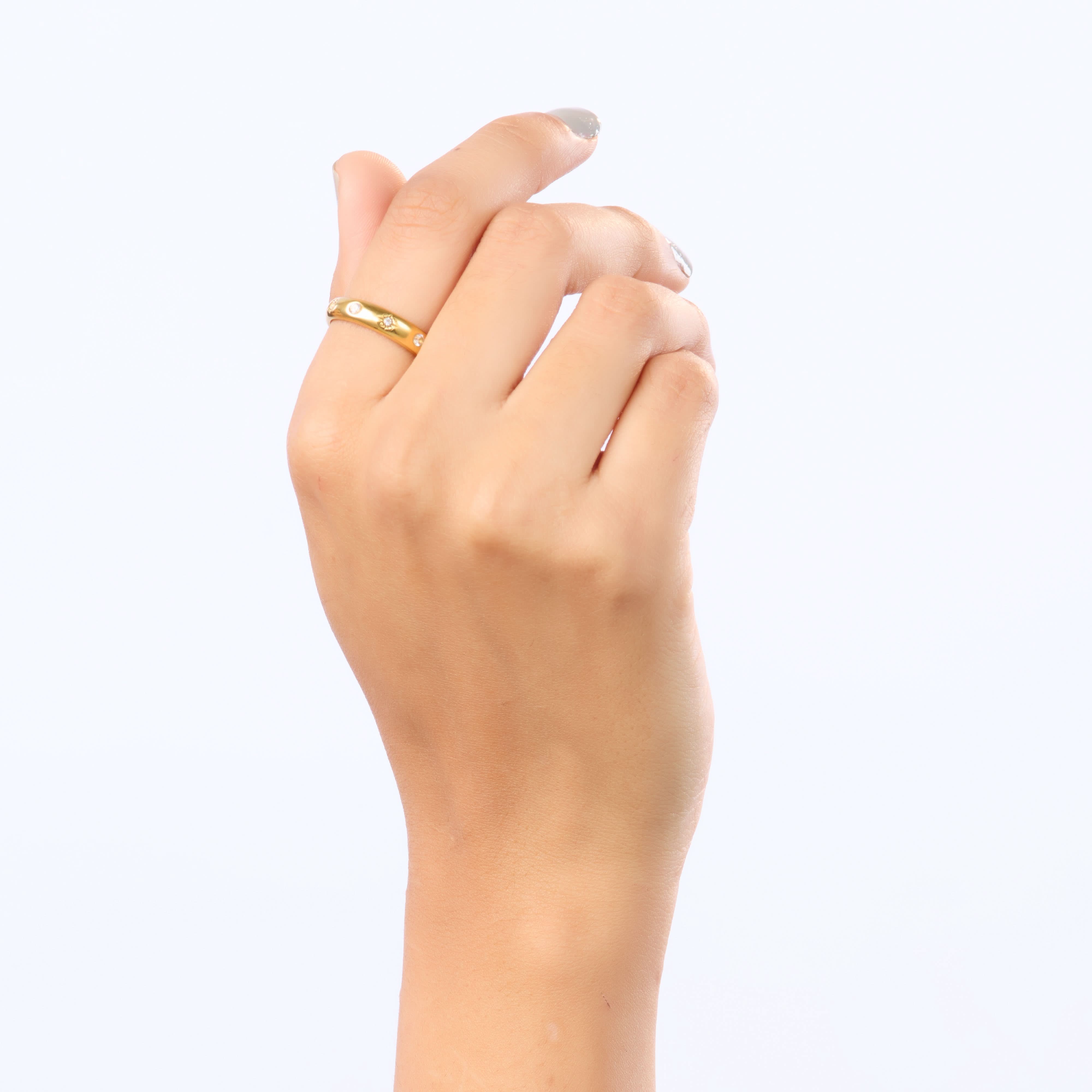 Astra Gold Starburst Ring - gold plated starburst statement ring for women - view 2