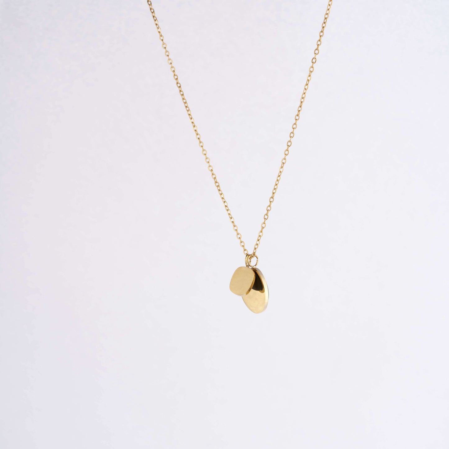 Asymra Diamond Edge Pendant Necklace - gold plated diamond edge pendant necklace for women - view 3