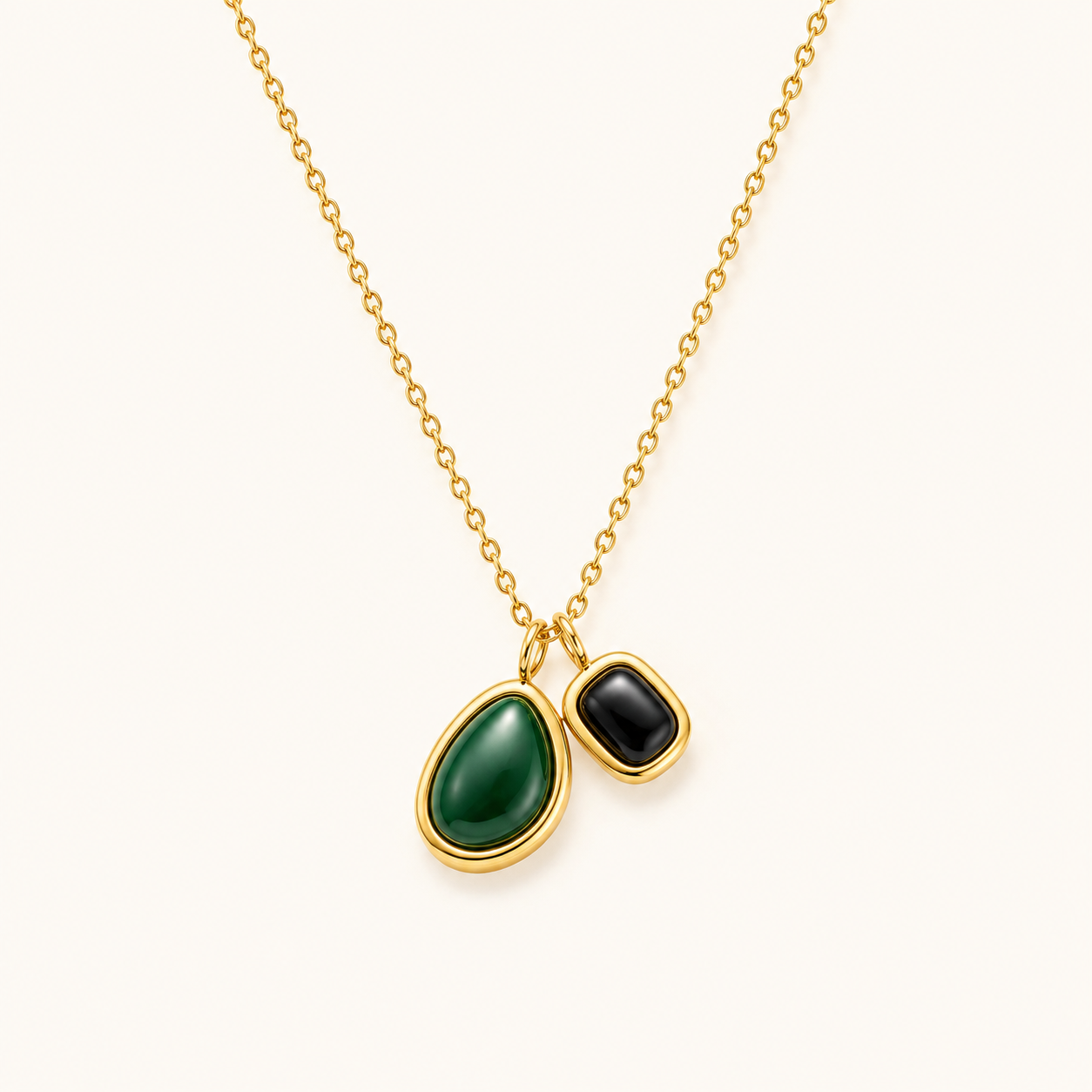 Asymra Diamond Edge Pendant Necklace - gold plated diamond edge pendant necklace for women